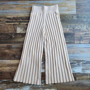 NEW Levi's Not For Resale Wool Blend Ribbed Knit Wide Leg Pants Pull-On Beige